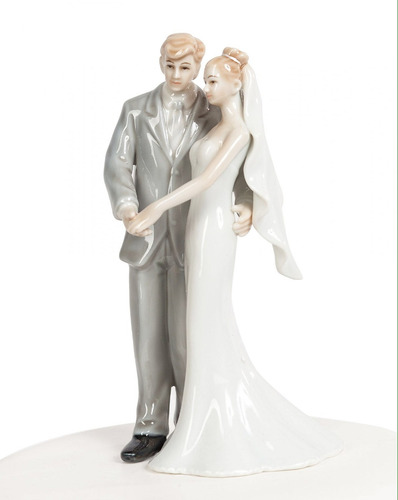 Topo De Bolo Importado - Porcelana - Casamento - Noivinhos