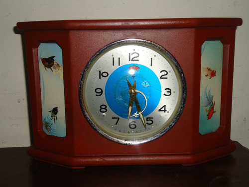 Vint.retro Reloj Despertador Antiguo Cuerda . Años 50