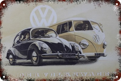 Carteles Antiguos Chapa Gruesa 60x40cm Vw Volkswagen Au-656