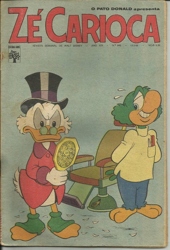 Gibi Revista Zé Carioca 849 (13-02-1968) Rara E Original