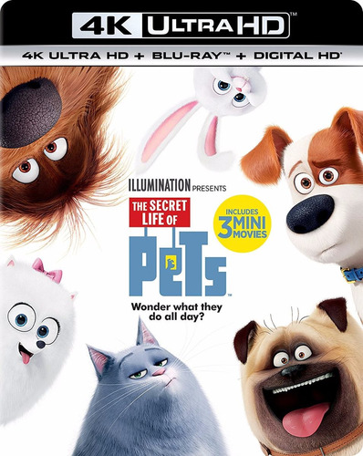 4k Ultra Hd + Blu-ray Secret Life Of Pets / Vida De Mascotas