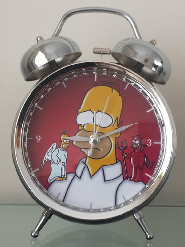 Reloj Despertador Estilo Vintage Homero Simpson Mesa Alarma