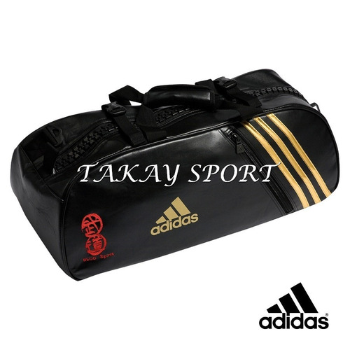 Bolso Morral Convertible adidas Budo Spirit Negro Con Dorado