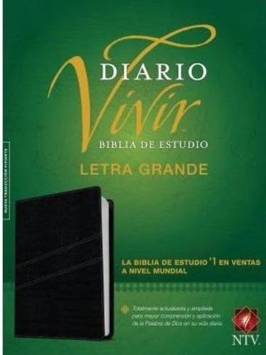 Biblia De Estudio Diario Vivir - Ntv Letra Grande - Negro