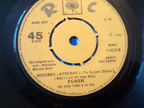 Vinilo Single De Flash - Pon Tu Mano En La Otra ( K20 (Usado)