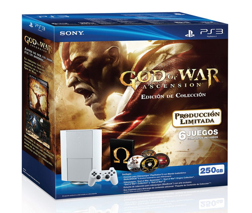 Sony PlayStation 3 Super Slim 250GB God of War: Ascension Collector's Edition color  blanco