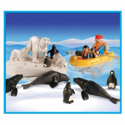 Playmobil 9512 Expedición Polar Animales + Bote + Figuras