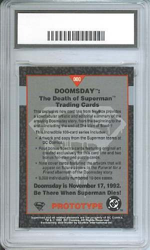 The Death Of Superman Promo Card 000 Calificación Gma 10