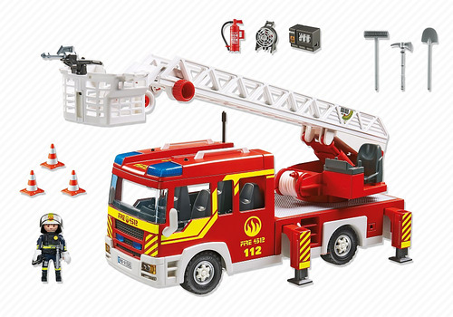 Educando Playmobil Bomberos Camión Bombero Con Escalera 5362