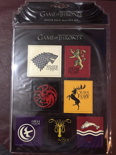 Imagen 2 de 3 de Juego De 8 Imanes Game Of Thrones House Sigil Original Hbo