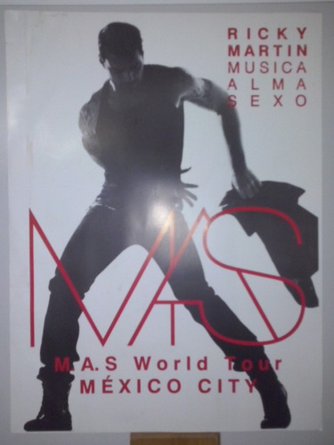 Poster Ricky Martin - Mas World Tour Mexico City