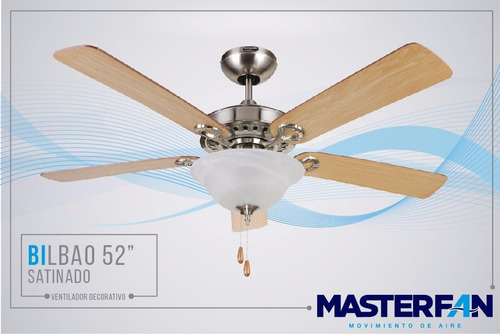 Imagen 2 de 4 de Abanico De Techo Ventilador Modelo Bilbao 52'' Masterfan