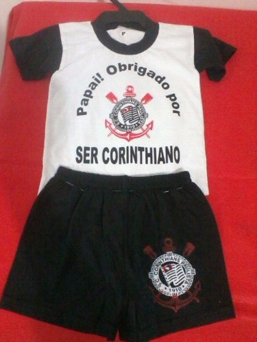 Roupinha Do Corinthians Para Bebê Nasci Para Vencer