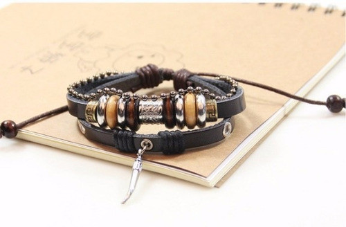 Pulsera De Caballero Y Dama De Cuero Elegante Y Juvenil 26