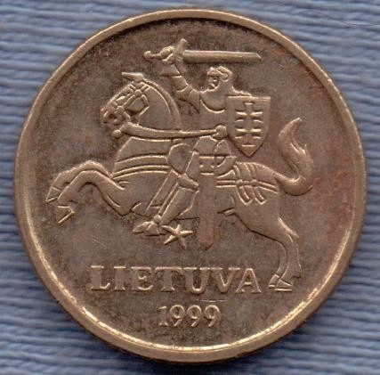 Lituania 10 Centu 1999 * Caballo Y Jinete *