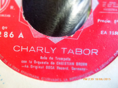 Vinilo Single De Charly Tabor ( R124 (Usado)