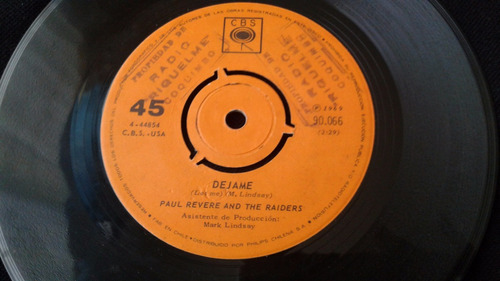 Single Paul Revere And The Raiders No Se Dejame