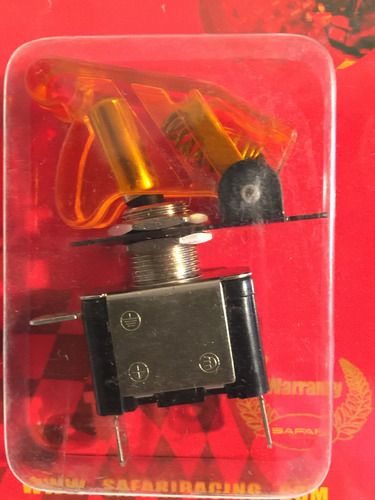 Interruptor Llave Switch C/ Led Tuning Tapa Naranja