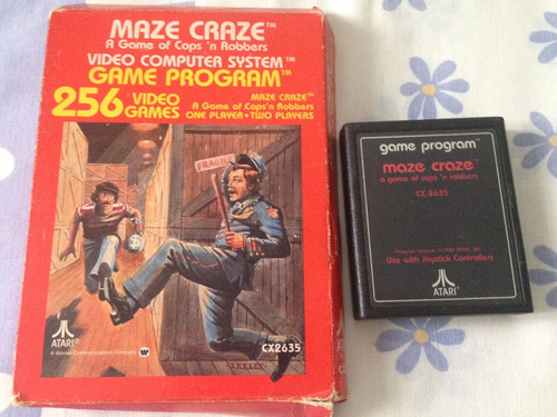 Atari Maze Craze Original 1980 Com Caixa Ler Tudo Raro