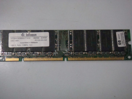 Memoria Sdram 128mb Pc133-333-520  16mx54 / 133mhz Infineon