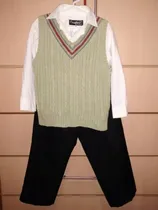 Comprar Terno Niño 3 Años Camisa Chaleco Pantalon De Vestir Usados