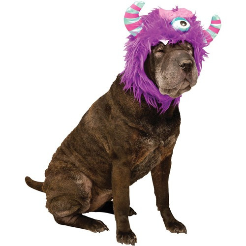 Capucha De Monstruo Purpura Accesorio De Disfraz Para Perro