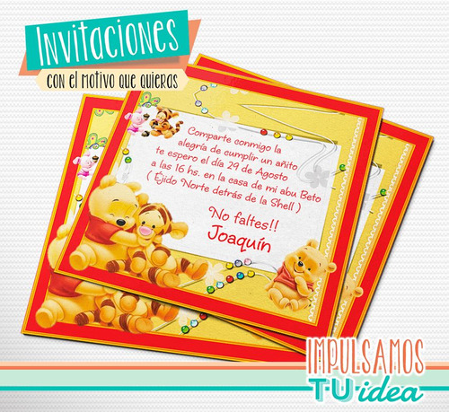 Winnie Pooh Bebe - Tarjetita Para Imprimir