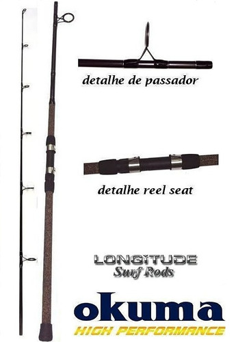 Vara Pesca Carbono P/ Molinete Okuma Longitude 2,10m | 40 L