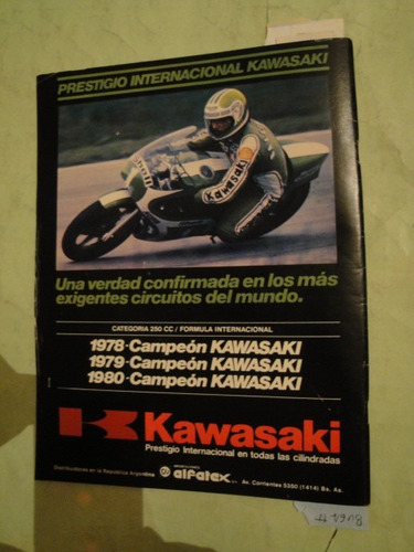 Publicidad Moto Kawasaki 250 Año 1981