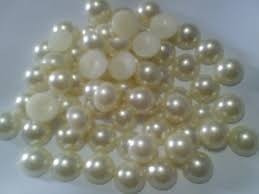 Meia Perola Abs Sem Furos 8mm Pacote 500 Gramas