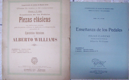 Imagen 2 de 7 de Enseñanza De Los Pedales * Alberto Williams * 11 Cuadernos *