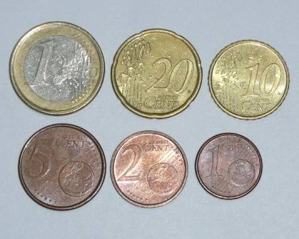 Lote 5 Monedas Euros España 10 20 Centavos Cervantes Iglesia
