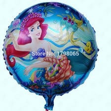 Balão Ariel Pequena Sereia (20cm Cto De Mesa) - Pct Com 10