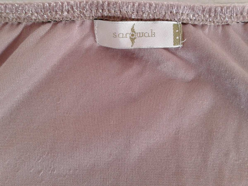 Remera Manga Corta De Plush Rosa Viejo Y Marron Talle S