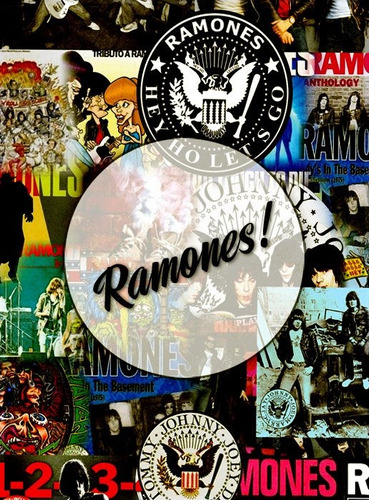 Ramones!  Lámina Decoupage Autoadhesiva 30 X 42 Cm