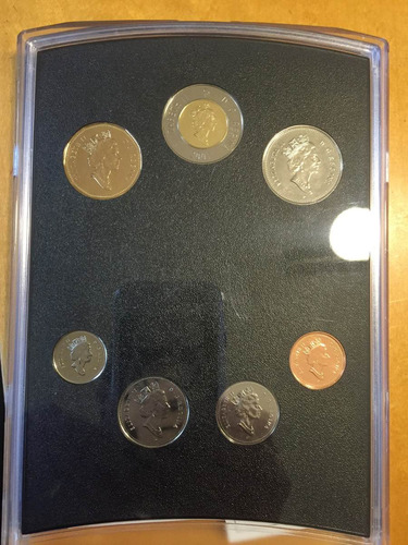 Can-s12 Set 7 Monedas Canada 2001 Prooflike Tiny Tres Ayff (Usado)
