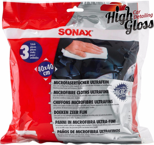 Sonax Microfibras Premium - Pack X 3 - Highgloss Rosario