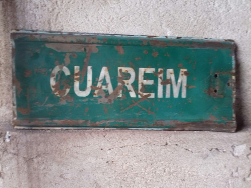 Cartel Chapa De Calle Cuareim