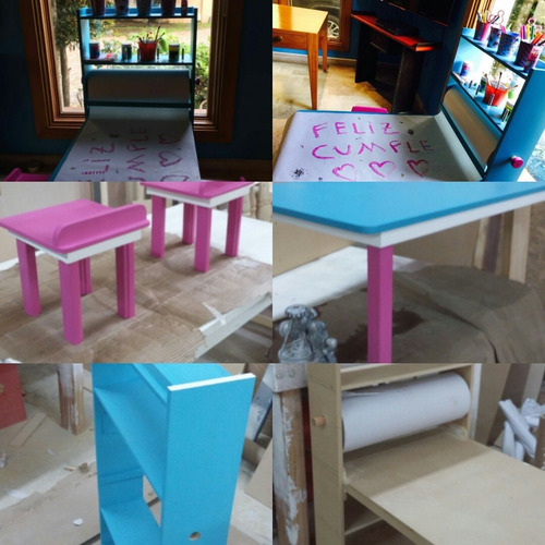 Mesa- Didáctica Para Chicos Con Sillas - Para Dibujar