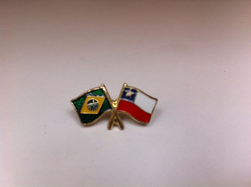 Pins Da Bandeira Do Brasil X Chile