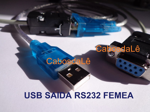 Cabo Conversor Usb X Rs232 Db9 Saida Femea(trend E Blade Hd)