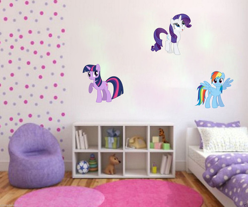 Vinilo Pared Infantiles Little Pony Decoración Wall Stickers