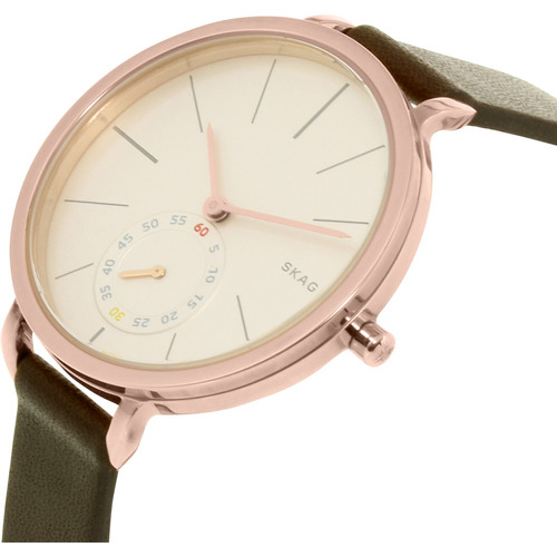 Skagen Skw2356 Oro Rosa Piel Cuarzo Watch De Women