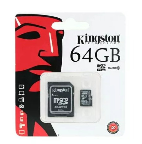 Micro Sd 64 Gb Kingston Con Adaptador Sd Clase 10