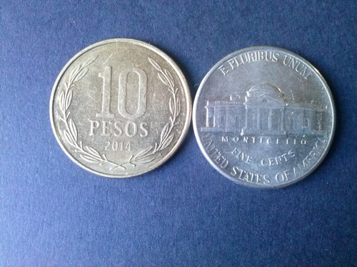 Moneda Estados Unidos Five Cents Níquel 1996 Ceca D