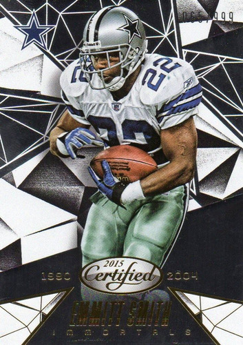 2015 Certified Immortals Emmitt Smith Dallas Cowboys /999