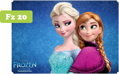 1 Banner L0na Fosca Festa 1,00x1,50 Frozen Anna Elsa Mod. 20