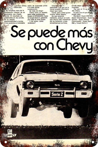 Carteles Antiguo Chapa Gruesa 60x40cm Chevrolet Chevy Au-143