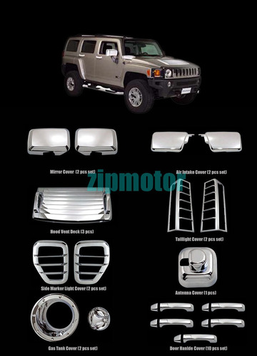 Hummer H3 Kit Completo En Cromo 2006 2007 2008 2009 2010 Sp0