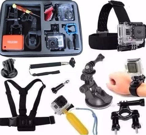 Kit Gopro Bag Grande Cabeça Peito Pulso Ventosa Xiaomi